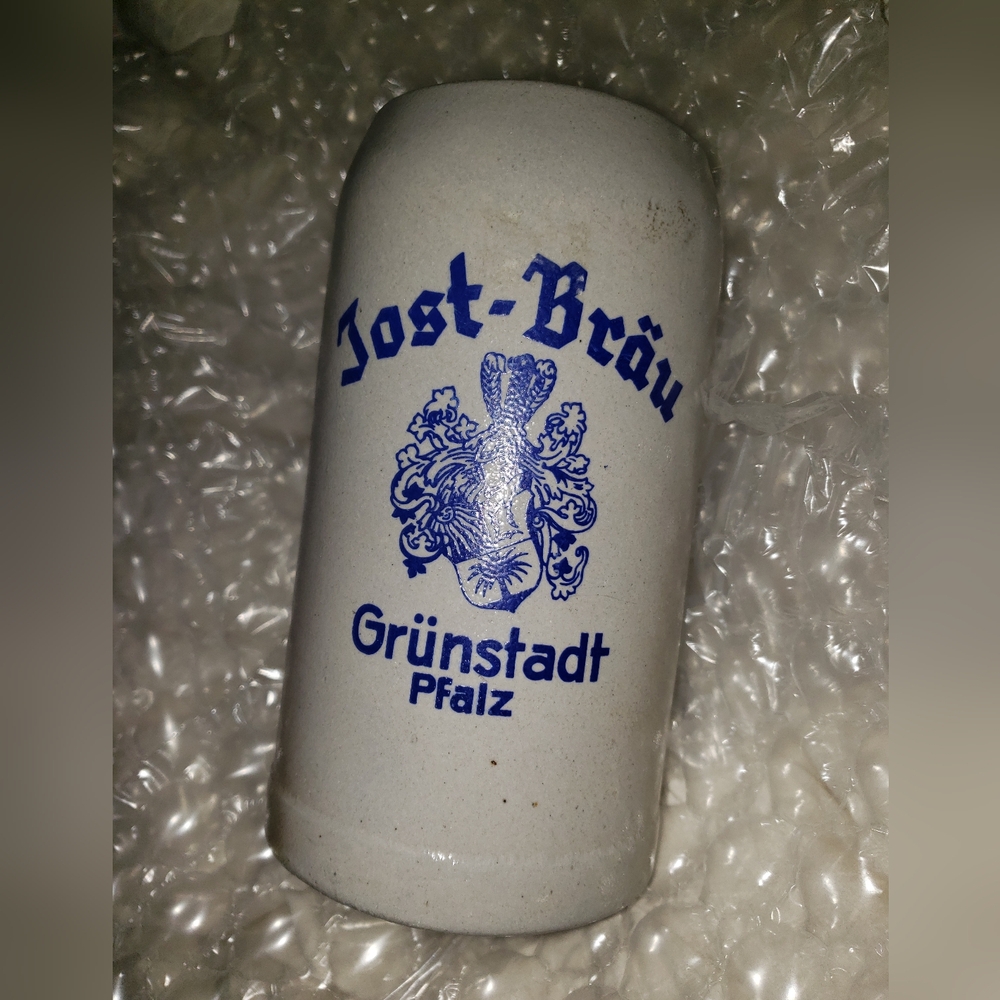 White Mugs with Blue Design